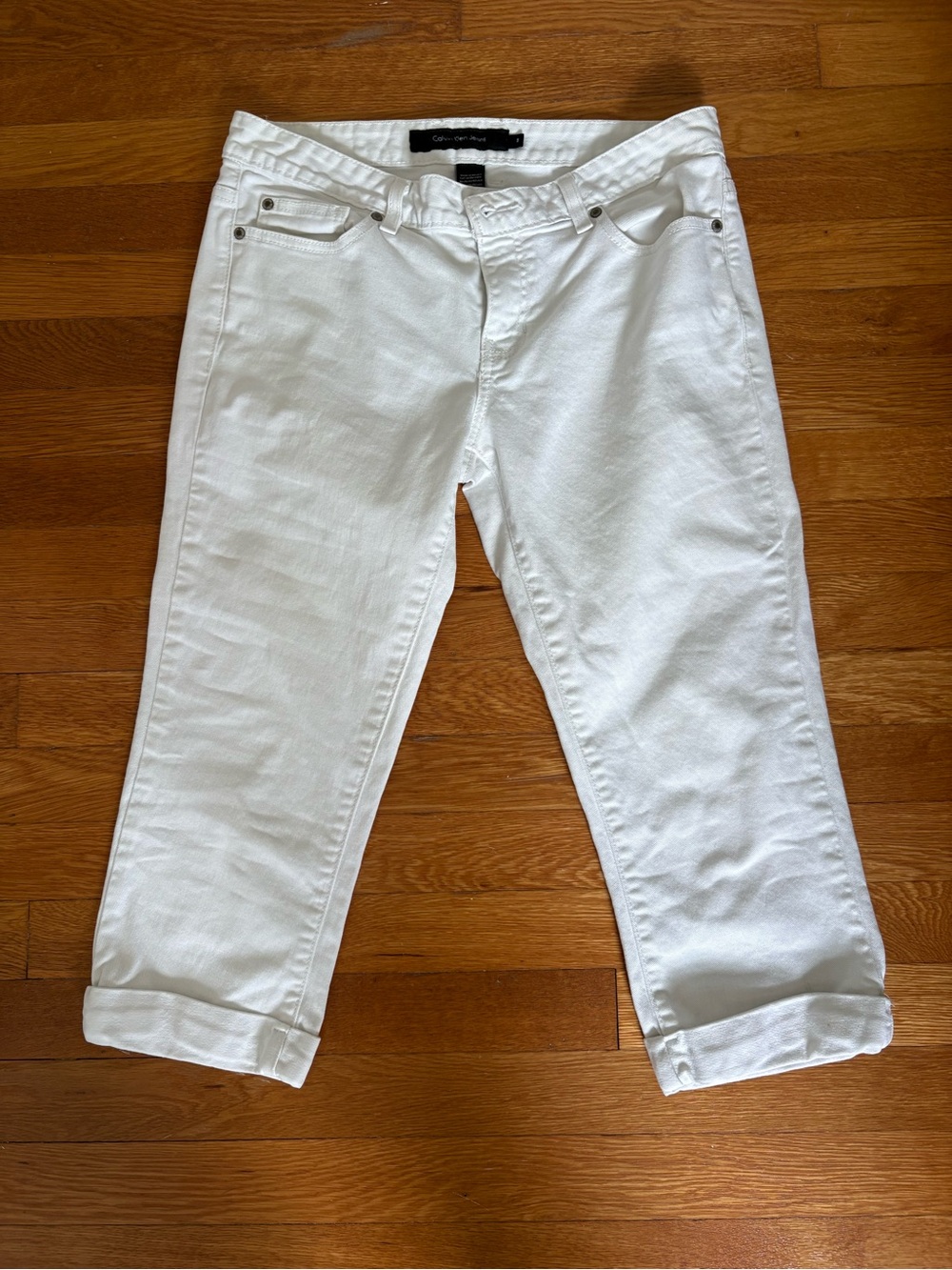 Calvin Klein White Jean Capris